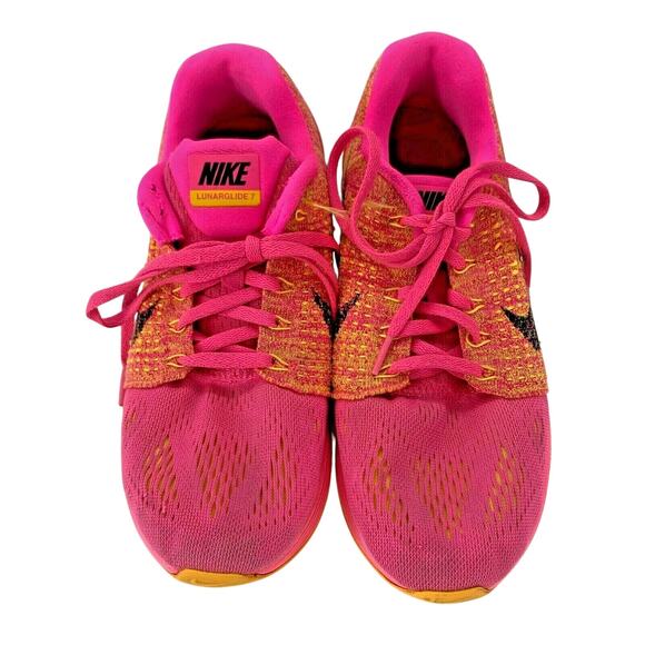 Nike Shoes - Nike Womens Lunarglide 7 Athletic Shoes Running Lace Up Pink